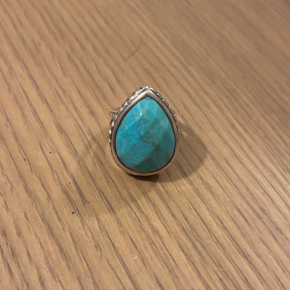 Silver Turquoise Barse Ring